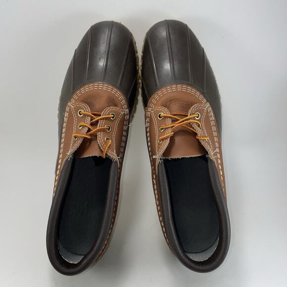 LL Bean Bean Boots Mens Size 14 Waterproof Leather 3 Eye Duck Rain Boots Low main image 11